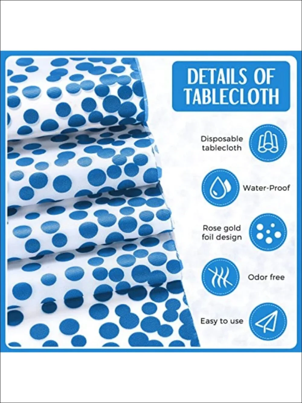 12 Pack Disposable Plastic Tablecloths and Satin Table Runner Set 54x108